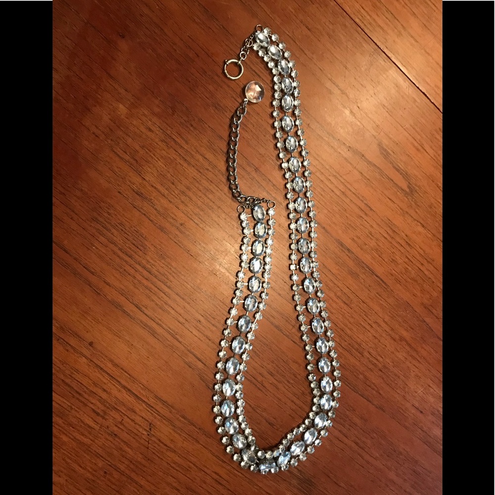 Belt size m/l silver with crystal inspired bling ..